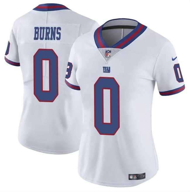 Womens New York Giants #0 Brian Burns White Stitched Jersey Dzhi->->Women Jersey
